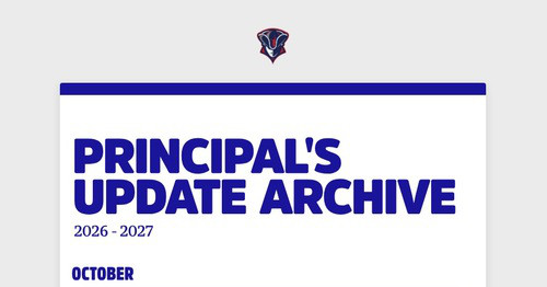 PRINCIPAL'S UPDATE ARCHIVE