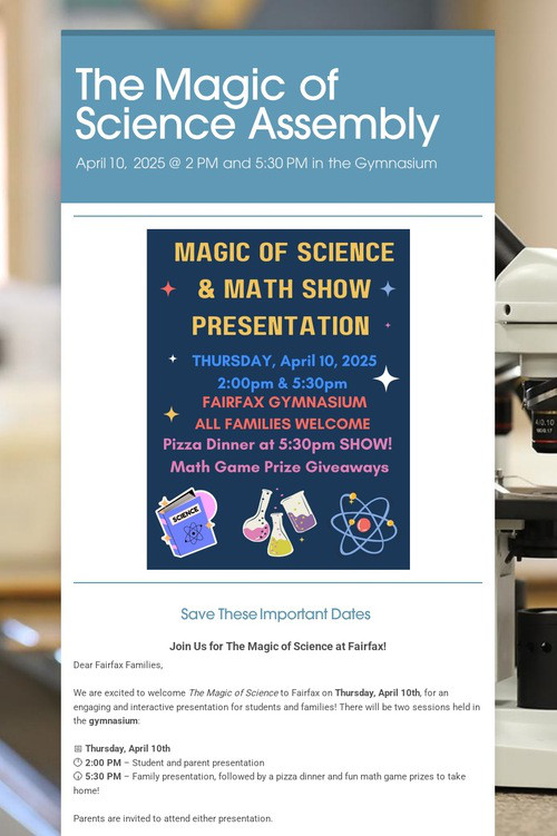 The Magic of Science Assembly