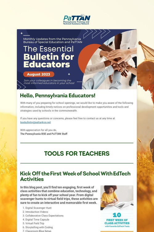 Essential Bulletin for Educators