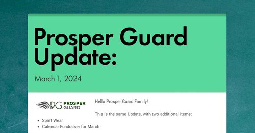 Prosper Guard Update: