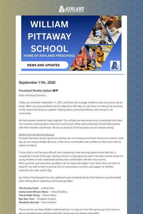 Ashland Preschool Update