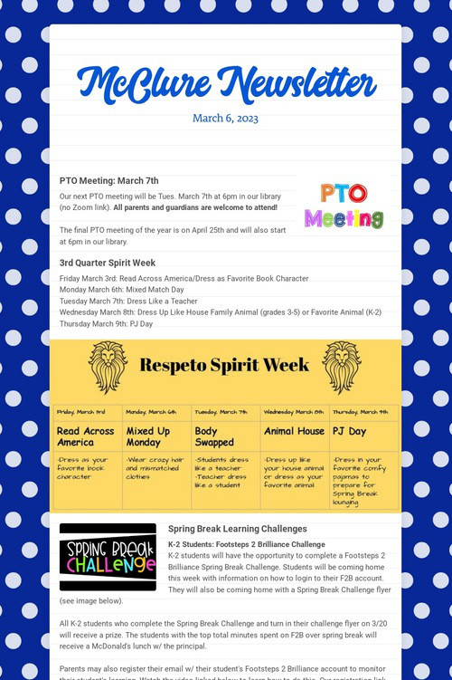 McClure Newsletter