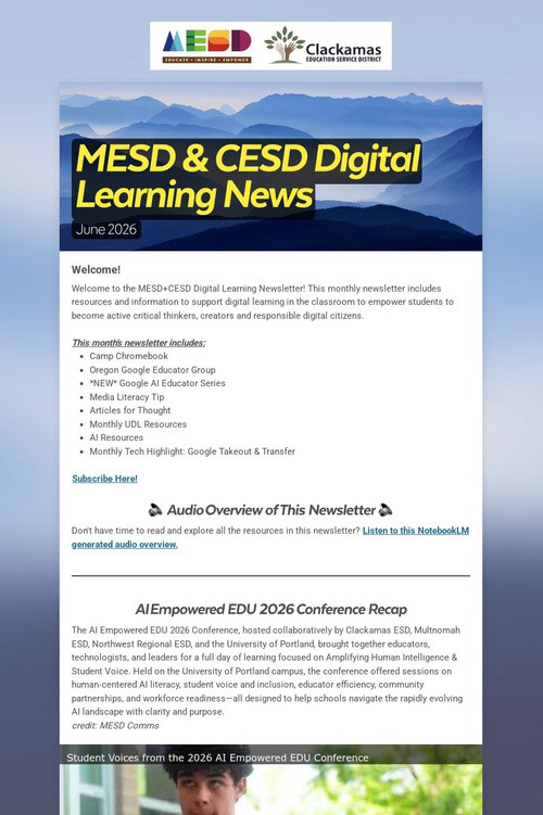 MESD & CESD Digital Learning News