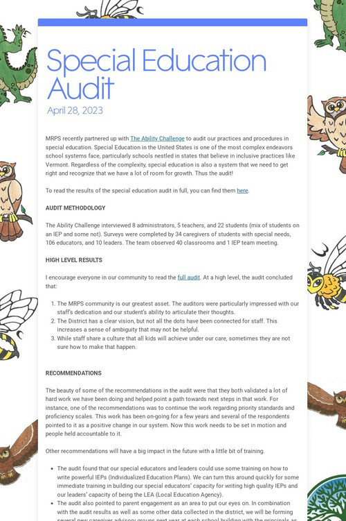 Special Education Audit