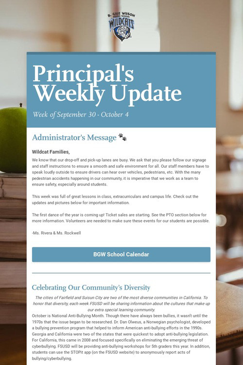 Principal's Weekly Update
