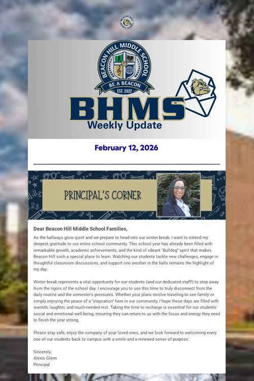 BHMS Weekly Update