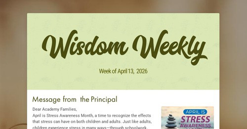 Wisdom Weekly - April 13, 2026