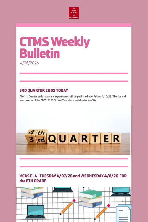 CTMS Weekly Bulletin