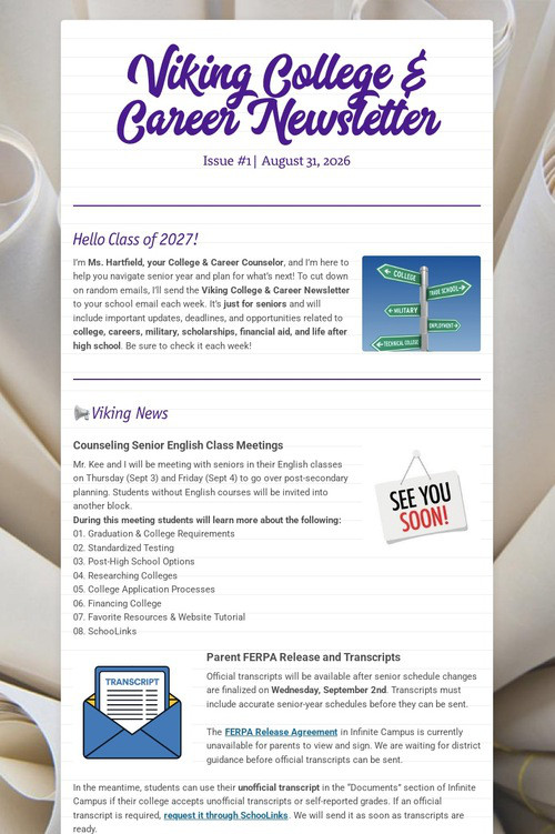 Viking College & Career Newsletter