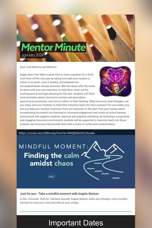 Mentor Minute