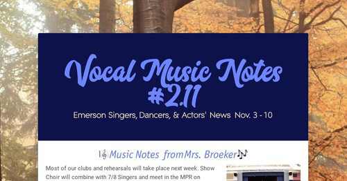 Vocal Music Notes #2.11