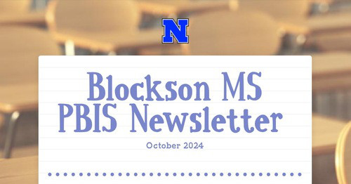 Blockson MS PBIS Newsletter