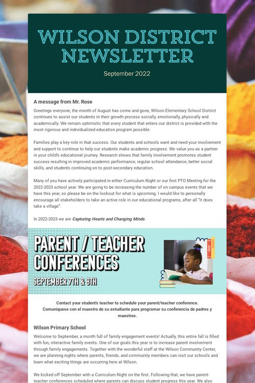 Wilson District Newsletter
