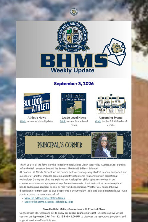 BHMS Weekly Update