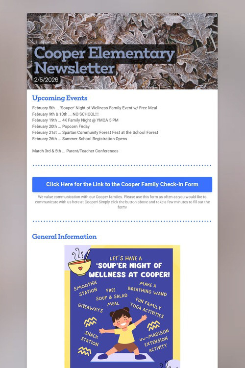 Cooper Elementary Newsletter