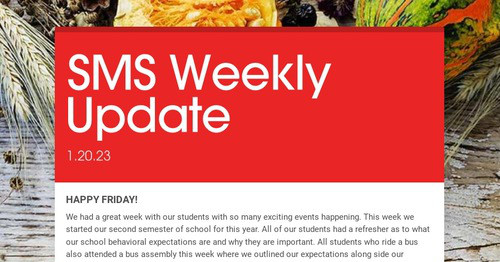 SMS Weekly Update | Smore Newsletters