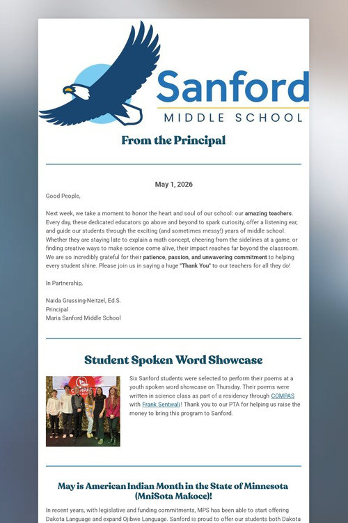 Sanford Family Newsletter Logo