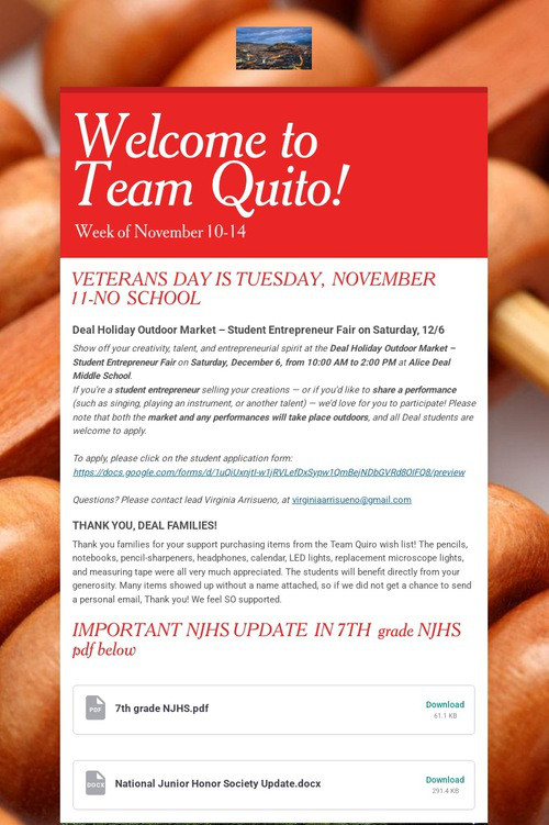 Welcome to Team Quito!