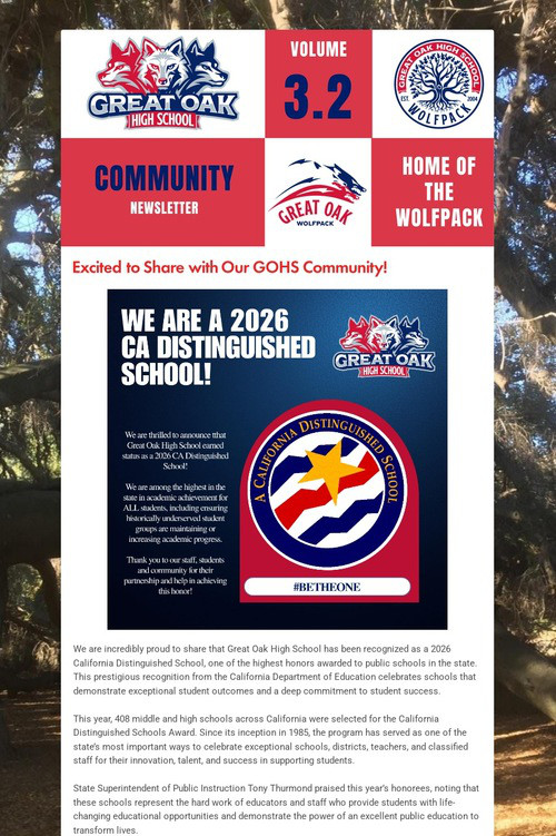 Great Oak - Newsletter Volume 3.1