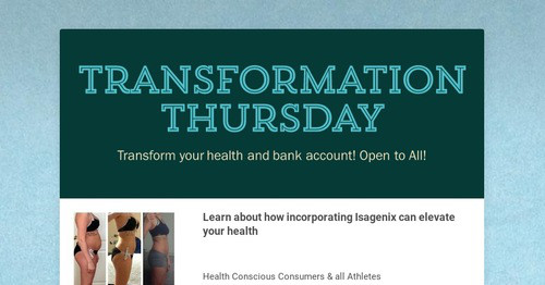 Transformation Thursday | Smore Newsletters