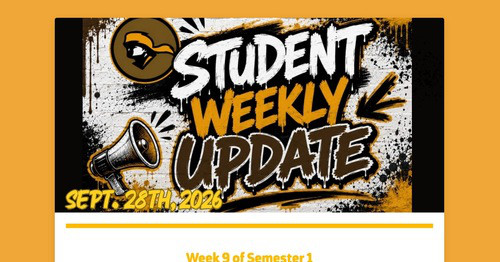 Student Weekly Update