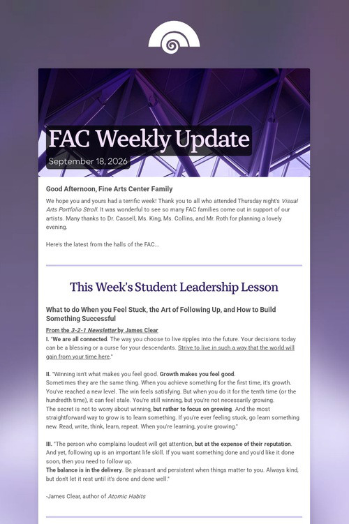 FAC Weekly Update