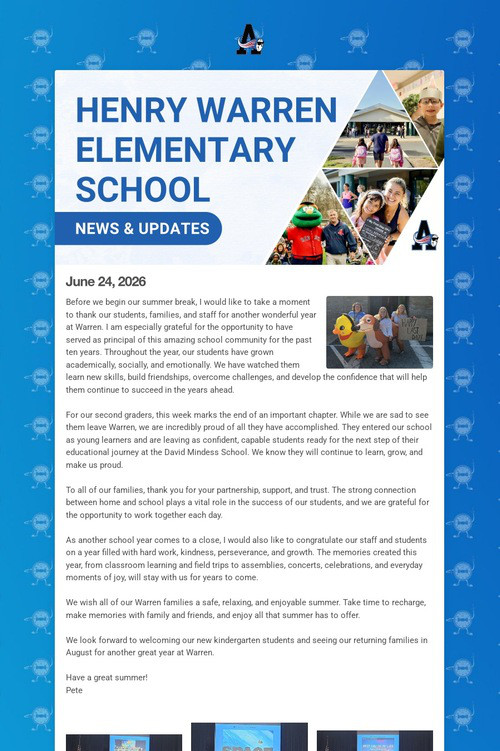 Warren School Weekly Update