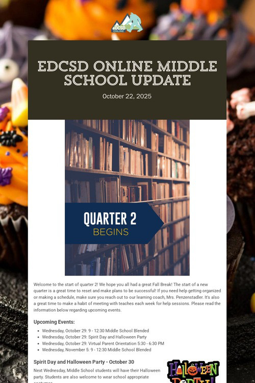 eDCSD Online Middle School Update