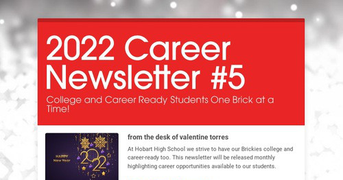 2022 Career Newsletter #5