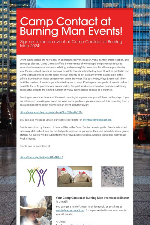 Camp Contact at Burning Man Events!