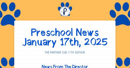 Preschool News January 17th, 2025