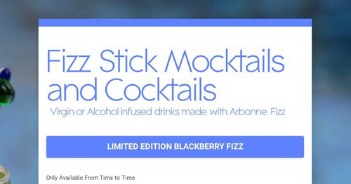 Fizz Stick Mocktails and Cocktails