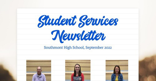 Student Services Newsletter