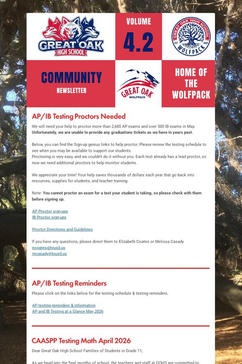 Great Oak - Newsletter Volume 4.2