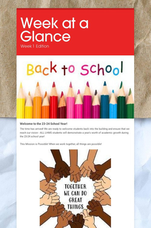 Week at a Glance