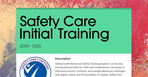 Safety Care Initial Training