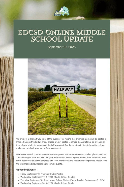 eDCSD Online Middle School Update