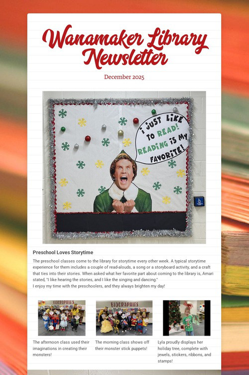 Wanamaker Library Newsletter