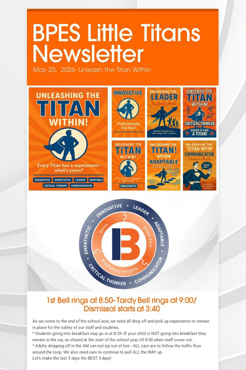 BPES Little Titans Newsletter