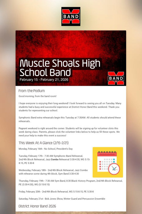 Muscle Shoals High School Band