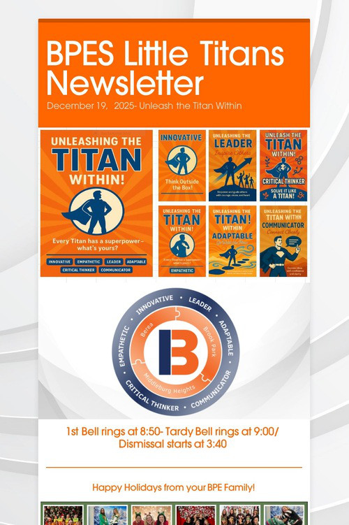 BPES Little Titans Newsletter