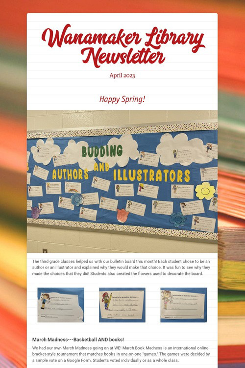 Wanamaker Library Newsletter