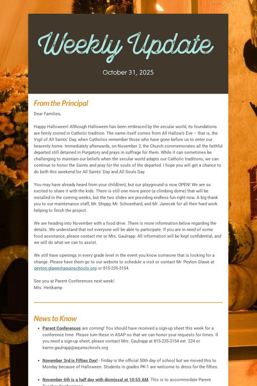 Weekly Update