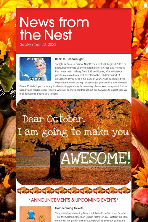 News from the Nest