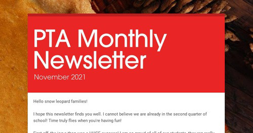PTA Monthly Newsletter
