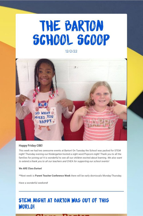 The Barton School Scoop