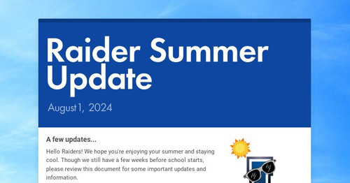 Raider Summer Update