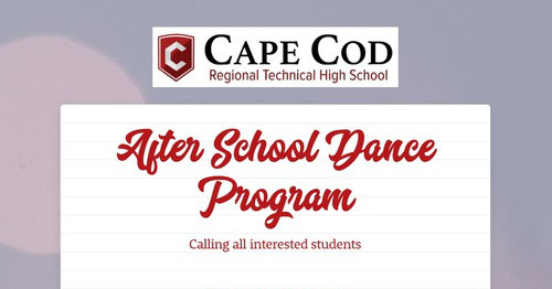 After School Dance Program