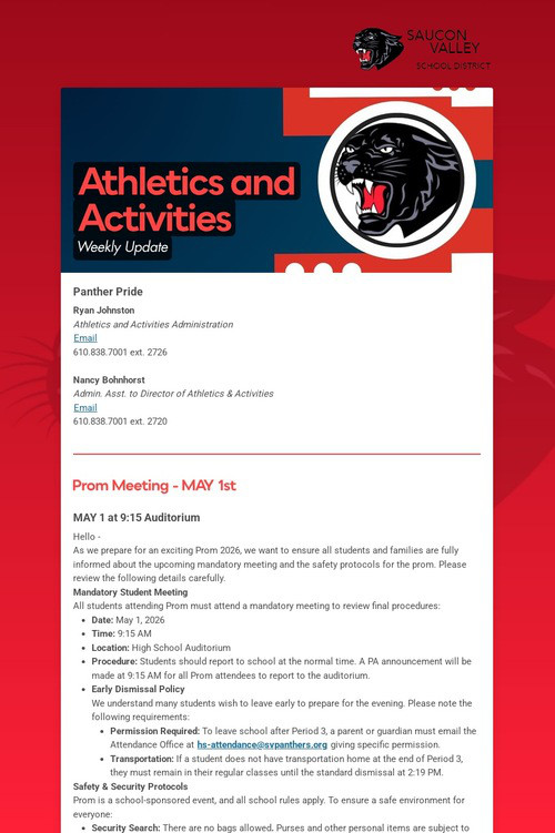 Athletics and Activities