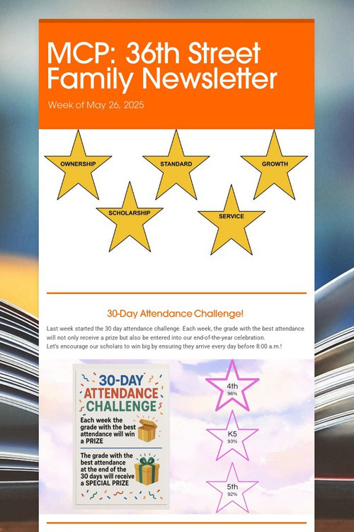 MCP: 36th Street Family Newsletter